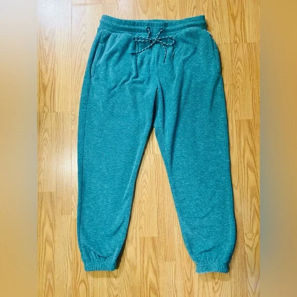 Eddie Bauer Teal Jogger Sweatpants Sz M - Picture 1 of 3